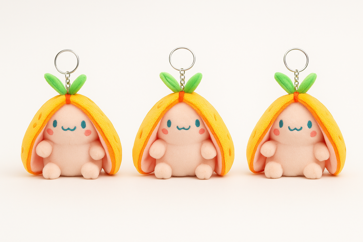 Peluche Lapin Transformable Fraise / Carotte /Raisinâ Douce, Kawaii & Multifonction - Bijou Mon Amour