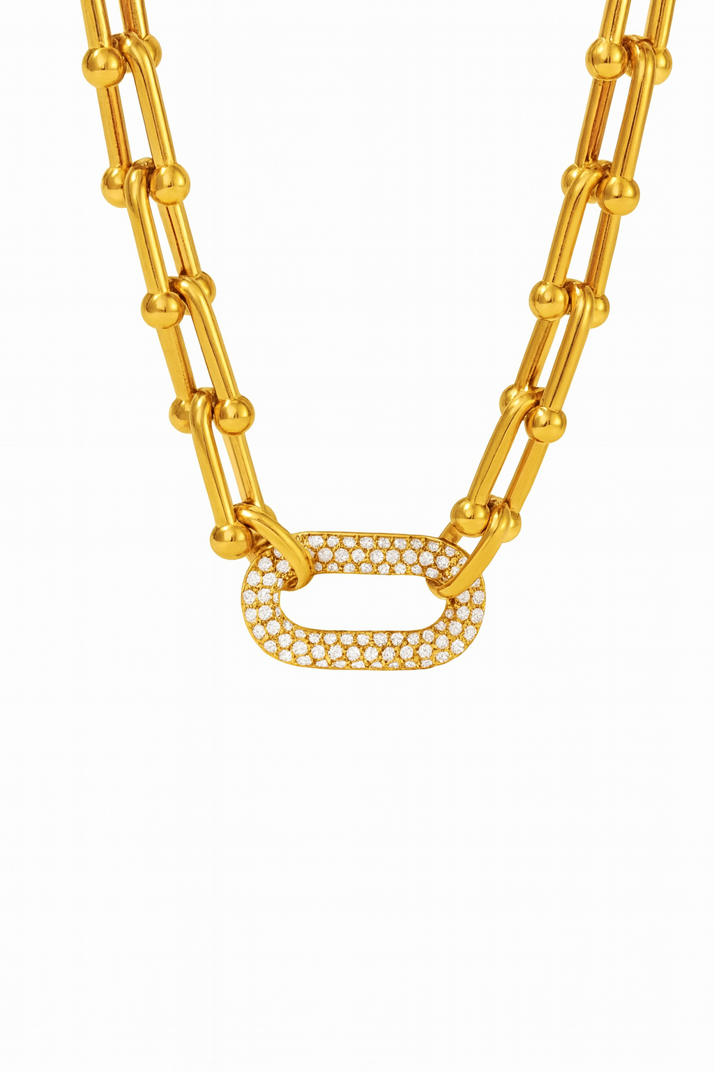 Collier acier inoxydable et ziconium Lumineuse en confiance - Bijou Mon Amour