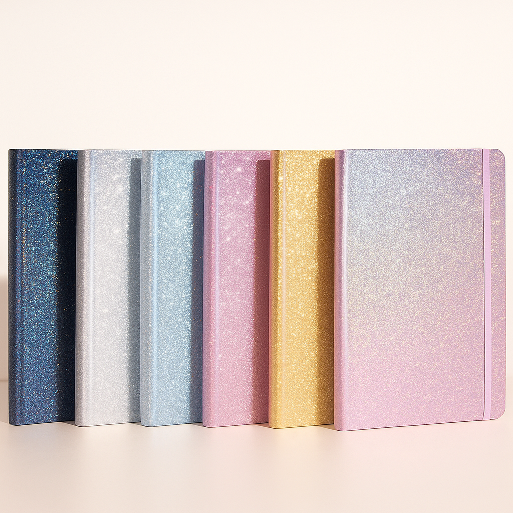 Un univers secret pour écrire, rêver et créer - Carnet A5 brillant Étoilé - Bijou Mon Amour