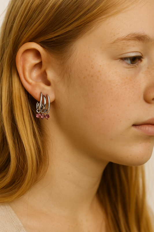 Boucles d’Oreilles en acier inoxydable et zirconium Élégance lumineuse - Bijou Mon Amour
