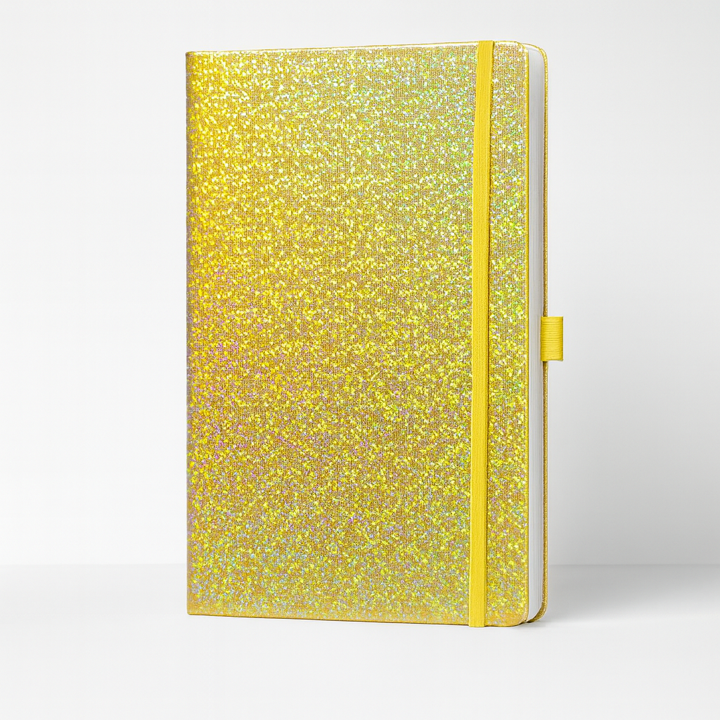 Un univers secret pour écrire, rêver et créer - Carnet A5 brillant Étoilé - Bijou Mon Amour