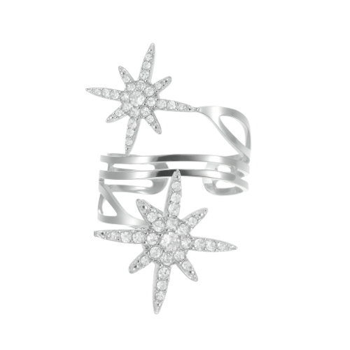 Bague Étoile pour Femme – Acier Inoxydable Plaqué Or & Zircon Blanc - Bijou Mon Amour