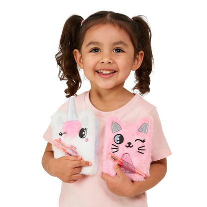 Set Mini Journal Carnet Kawaii en Peluche + Stylo - Bijou Mon Amour