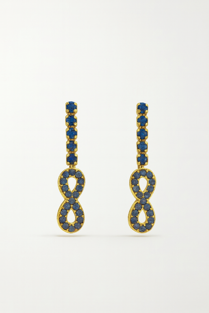 Set infini en acier inoxydable plaqué or PVD avec Zirconium Colorés – Collier, Bracelet & Boucles d’Oreilles - Bijou Mon Amour