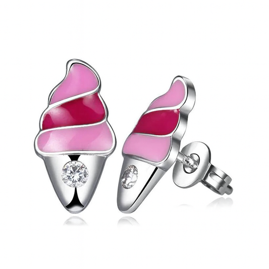 Boucles d’Oreilles Glace Rose – Argent 925 et zirconium - Bijou Mon Amour