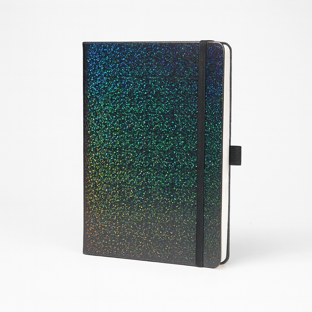 Un univers secret pour écrire, rêver et créer - Carnet A5 brillant Étoilé - Bijou Mon Amour