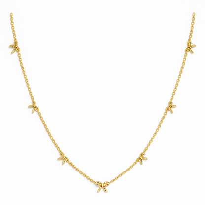 Collier Choker Nœud Papillon Acier Inoxydable à Maillons Fins - Bijou Mon Amour