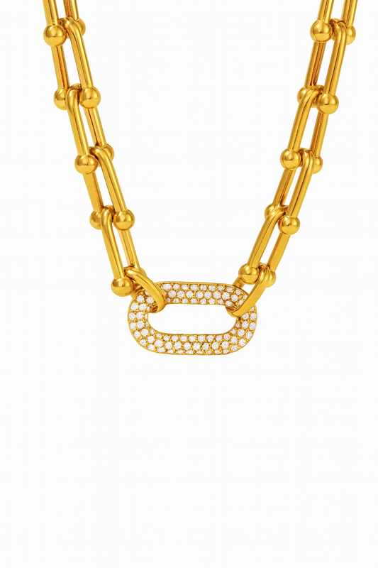 Collier acier inoxydable et ziconium Lumineuse en confiance  - Bijou Mon Amour