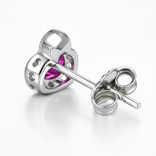 Boucles d’Oreilles Chat Colorées en Argent 925 et zirconium - Bijou Mon Amour