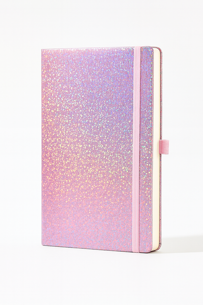 Un univers secret pour écrire, rêver et créer - Carnet A5 brillant Étoilé - Bijou Mon Amour