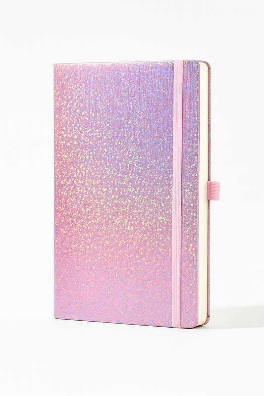 Un univers secret pour écrire, rêver et créer - Carnet A5 brillant Étoilé - Bijou Mon Amour