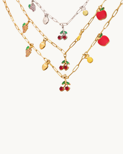 Collier en acier inoxydable Fruits Gourmands – La fraîcheur et la couleur à porter - Bijou Mon Amour
