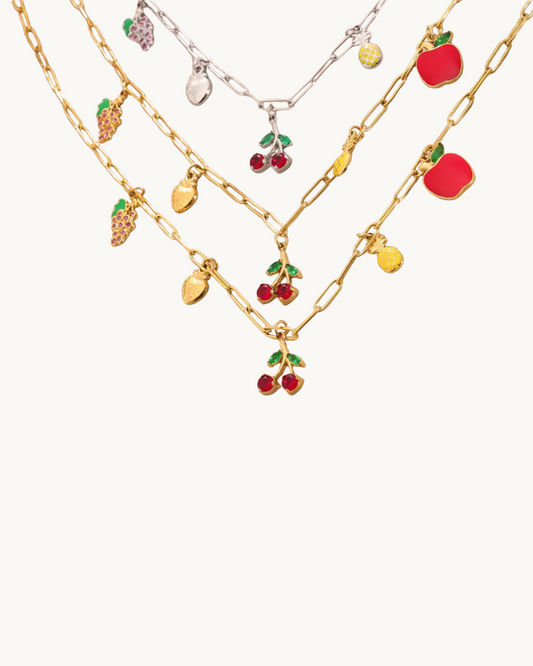 Collier en acier inoxydable Fruits Gourmands – La fraîcheur et la couleur à porter - Bijou Mon Amour