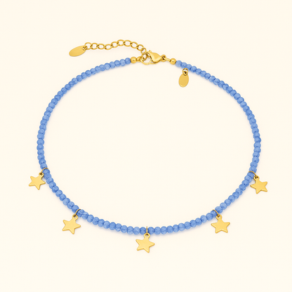 Collier Choker Étoile Cristal et Acier Inoxydable - Bijou Mon Amour