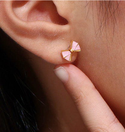 Parure en acier inoxydable Nœud Rose Enchanté - Bijou Mon Amour