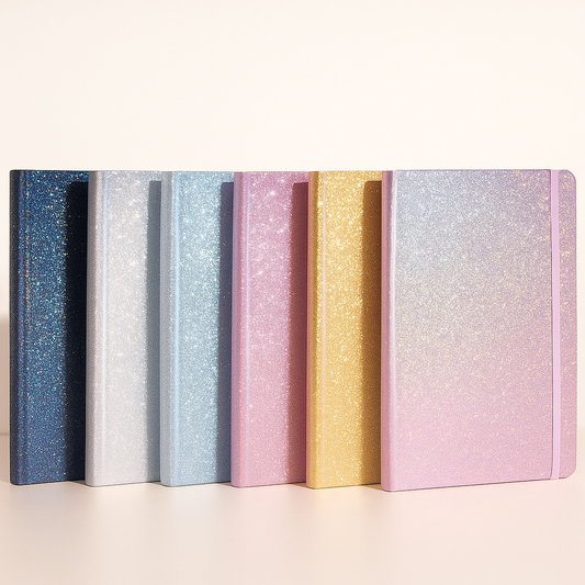 Un univers secret pour écrire, rêver et créer - Carnet A5 brillant Étoilé - Bijou Mon Amour