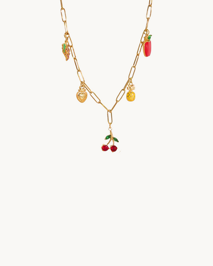 Collier en acier inoxydable Fruits Gourmands – La fraîcheur et la couleur à porter - Bijou Mon Amour