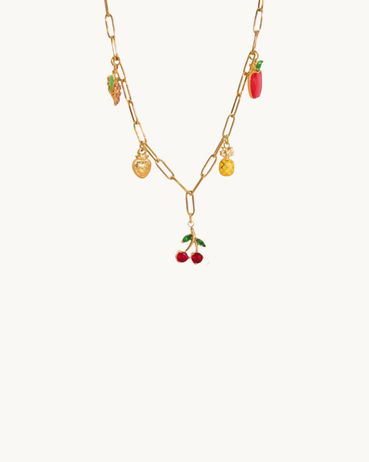 Collier en acier inoxydable Fruits Gourmands – La fraîcheur et la couleur à porter - Bijou Mon Amour