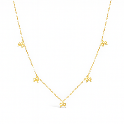 Collier Choker Nœud Papillon Acier Inoxydable à Maillons Fins - Bijou Mon Amour