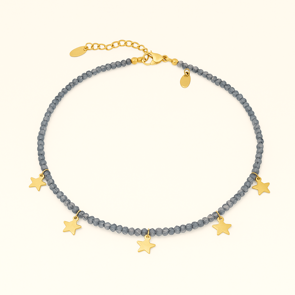 Collier Choker Étoile Cristal et Acier Inoxydable - Bijou Mon Amour