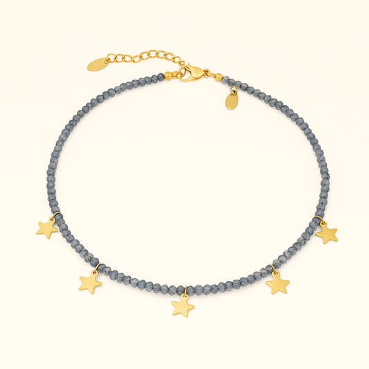 Collier Choker Étoile Cristal et Acier Inoxydable - Bijou Mon Amour
