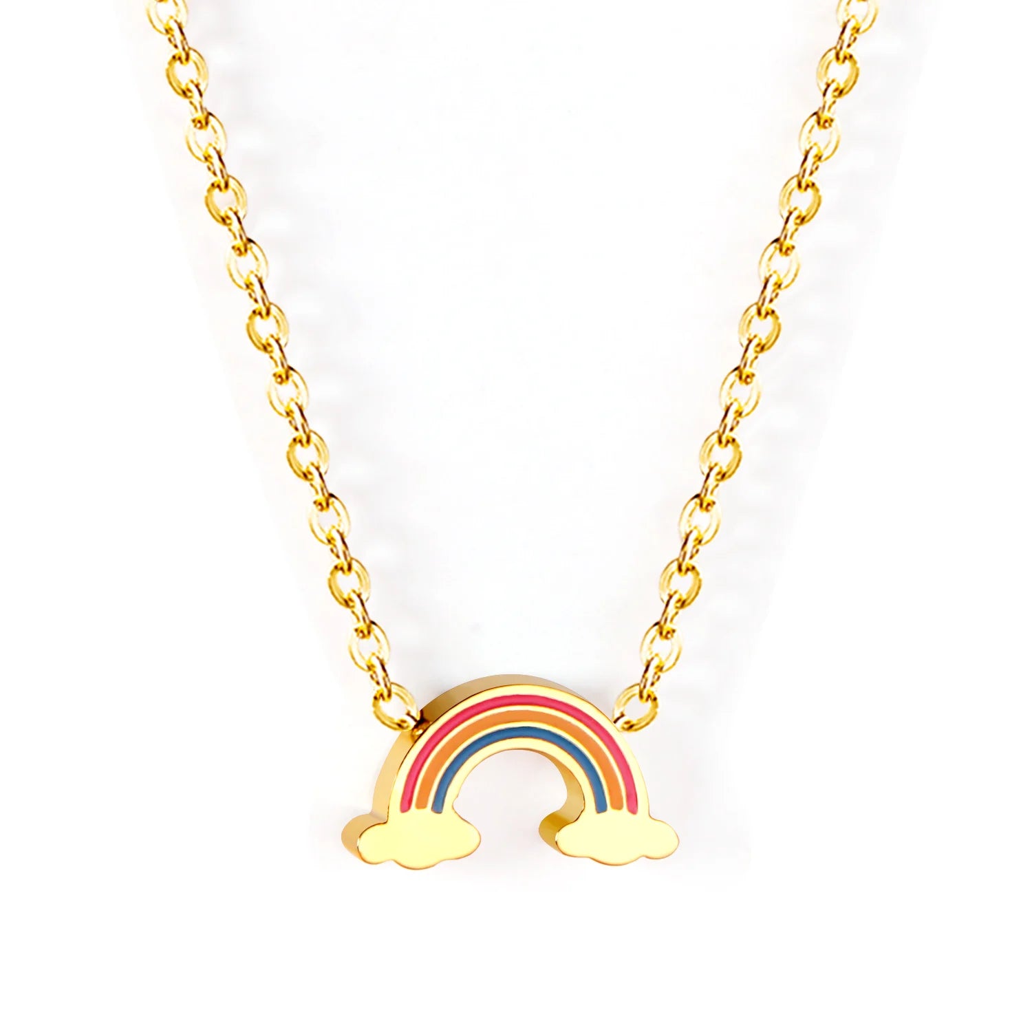 Collier Arc-en-Ciel en Acier Inoxydable - Bijou Mon Amour