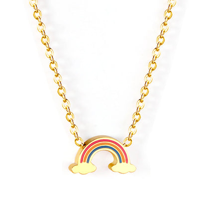 Collier Arc-en-Ciel en Acier Inoxydable - Bijou Mon Amour