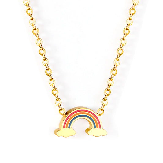 Collier Arc-en-Ciel en Acier Inoxydable - Bijou Mon Amour