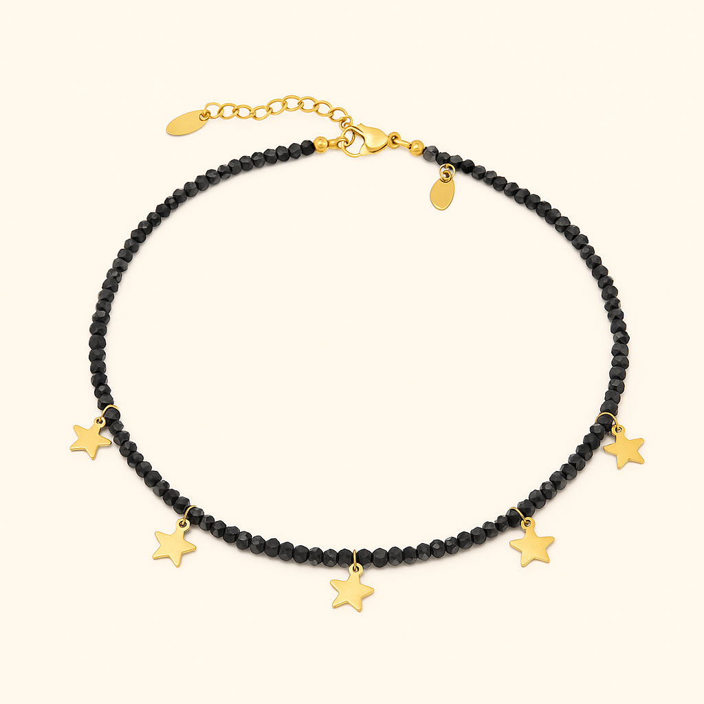 Collier Choker Étoile Cristal et Acier Inoxydable - Bijou Mon Amour