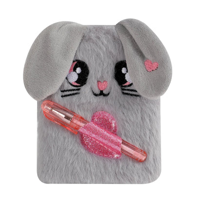 Set Mini Journal Carnet Kawaii en Peluche + Stylo - Bijou Mon Amour