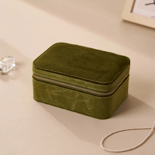 Boîte à Bijoux Portable en Velours premium – Double Couches - Bijou Mon Amour