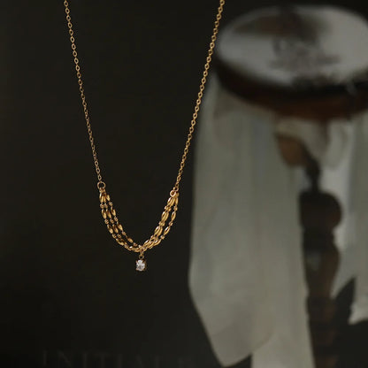 Collier en Acier Inoxydable 316L Plaqué Or 18 carats - Bijou Mon Amour