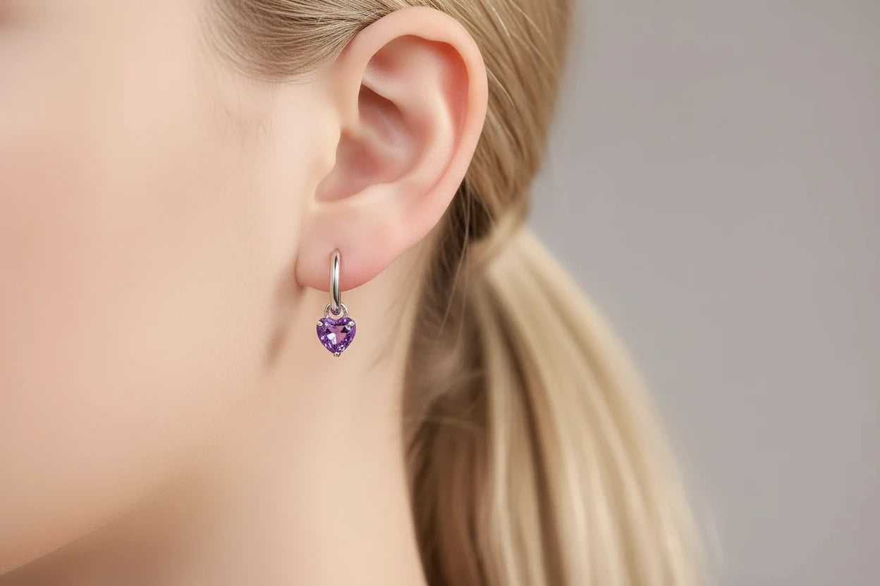Boucles d'oreilles LesMini / Petit Cœur Serein