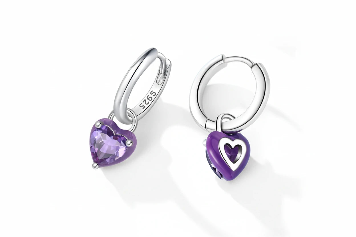 Boucles d'oreilles LesMini / Petit Cœur Serein