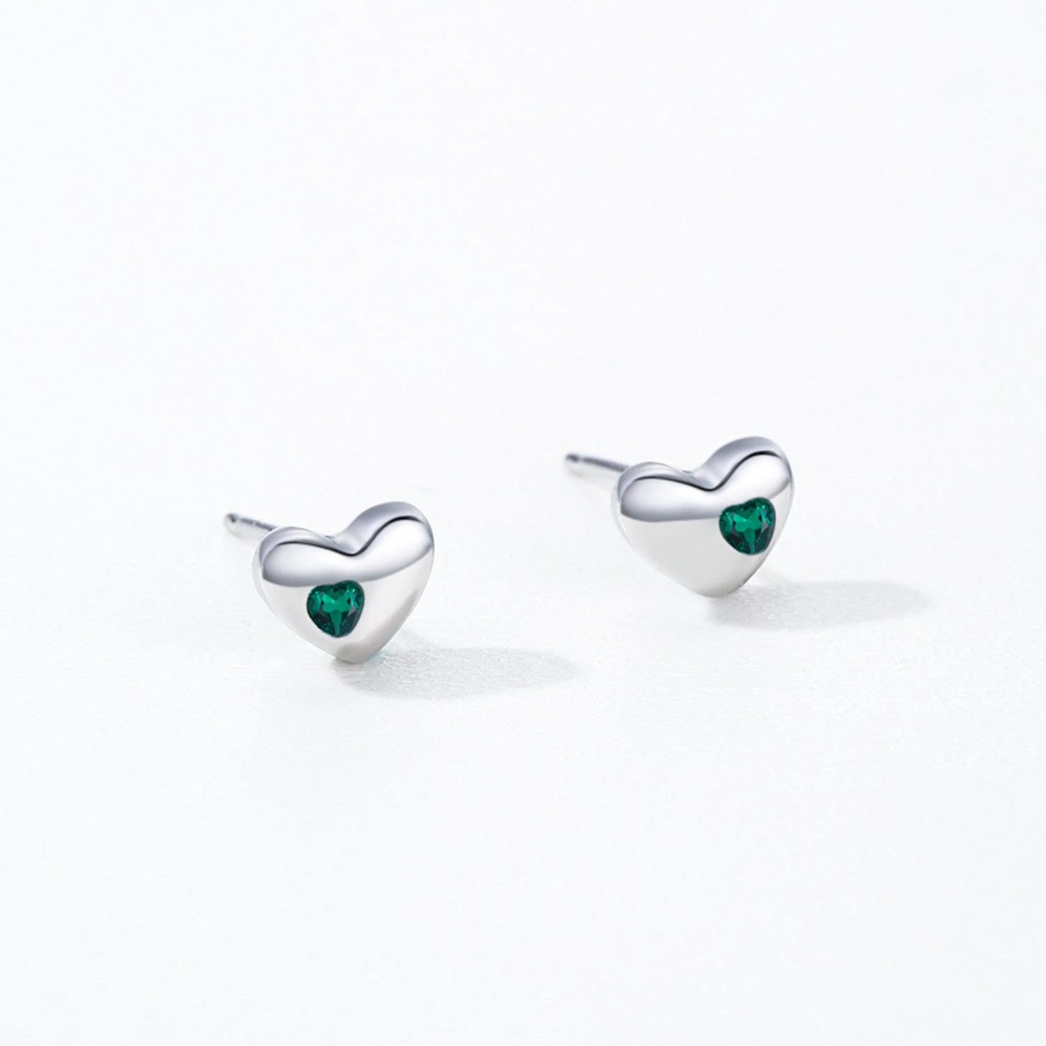 Boucles d’Oreilles en Argent Sterling 925 & Zirconium Petit coeur espoir - Bijou Mon Amour