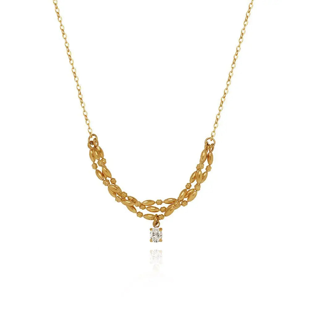 Collier en Acier Inoxydable 316L Plaqué Or 18 carats - Bijou Mon Amour
