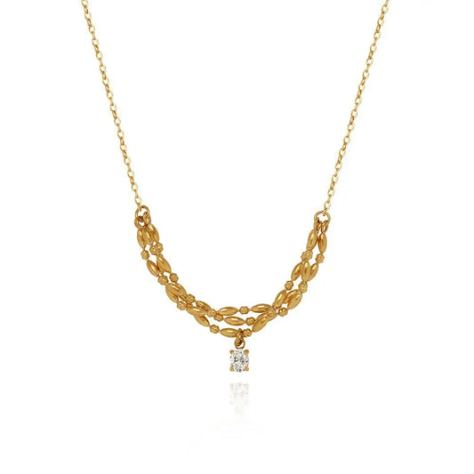 Collier en Acier Inoxydable 316L Plaqué Or 18 carats - Bijou Mon Amour
