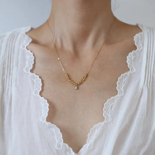 Collier en Acier Inoxydable 316L Plaqué Or 18 carats - Bijou Mon Amour