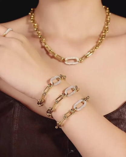 Bracelet acier inoxydable et ziconium Lumineuse en confiance