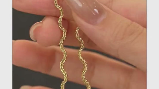 Collier Chaîne Ondulée acier inoxydable Plaqué Or PVD