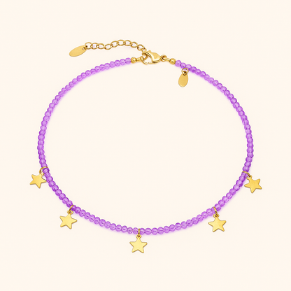 Collier Choker Étoile Cristal et Acier Inoxydable - Bijou Mon Amour